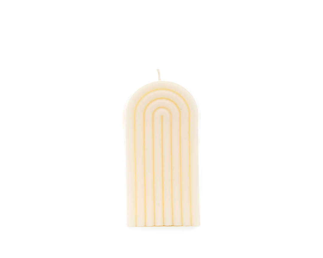 Cream Rainbow Candle Small